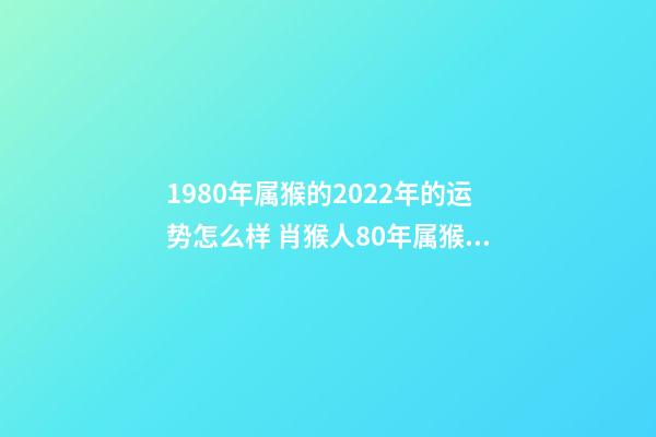 1980年属猴的2022年的运势怎么样 肖猴人80年属猴的2022年运气-第1张-观点-玄机派